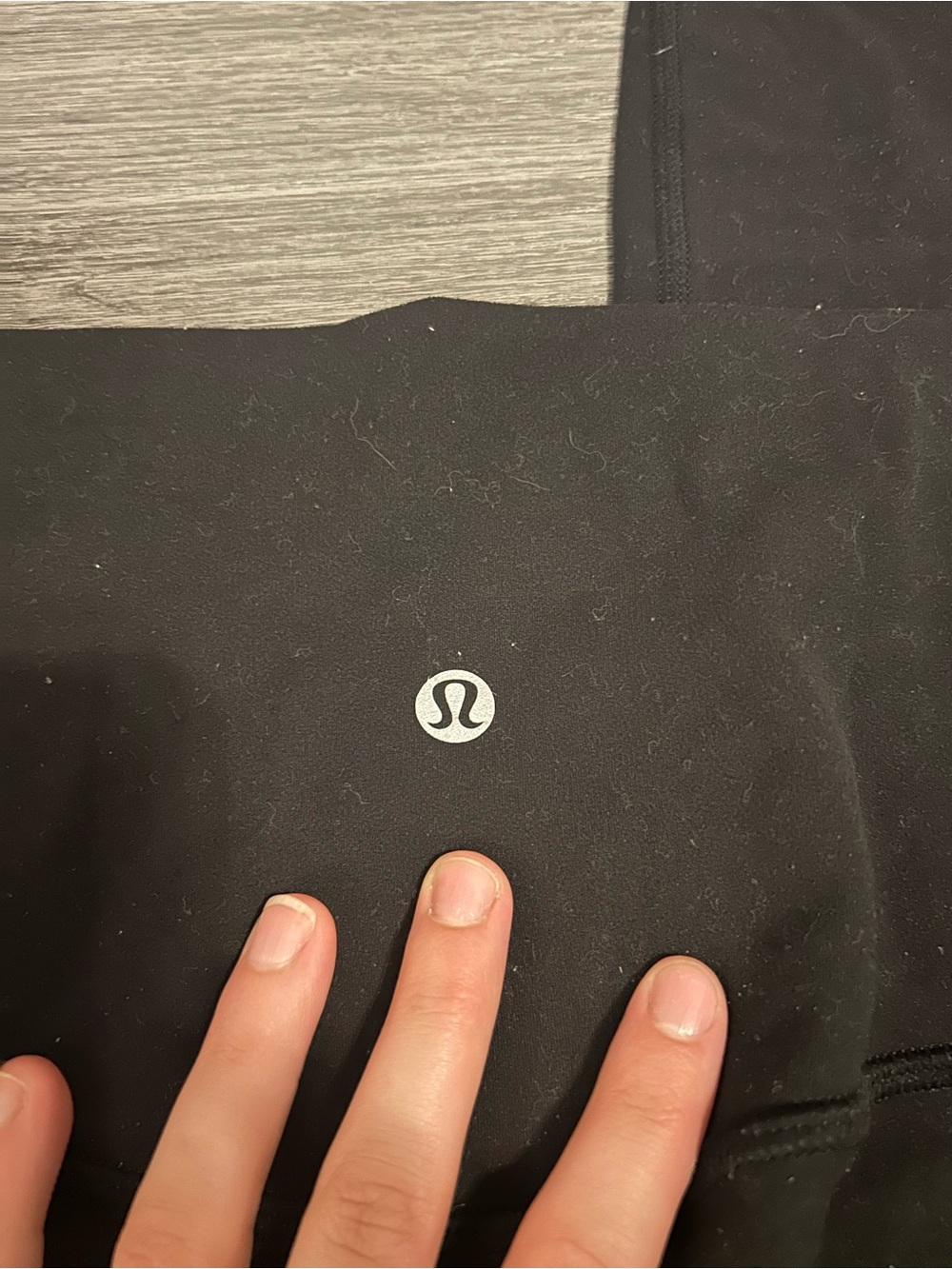 lululemon athletica Black Leggings with Reflective Logo